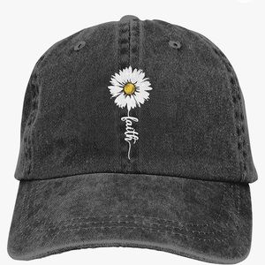 Adjustable Women's Baseball Caps for Faith Adjustable Daisy Blessed